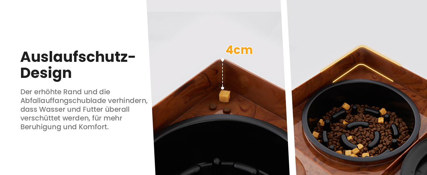 Підвищена годівниця для собак Gardner, 2-в-1: миска для води без розливання та миска для повільного годування з регульованою висотою, 5 рівнів, протиковзна годівниця для середніх та великих собак