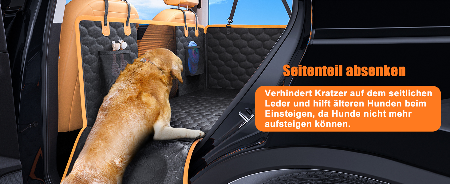 Кришка для автосидіння для собак JOEJOY, водонепроникна, стійка до подряпин, для заднього сидіння, з жорсткою основою