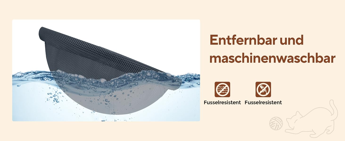 Гамак для котів LIFLIX Outdoor: зручний, знімний, для внутрішнього та зовнішнього використання (темно-синій, сітчаста тканина)