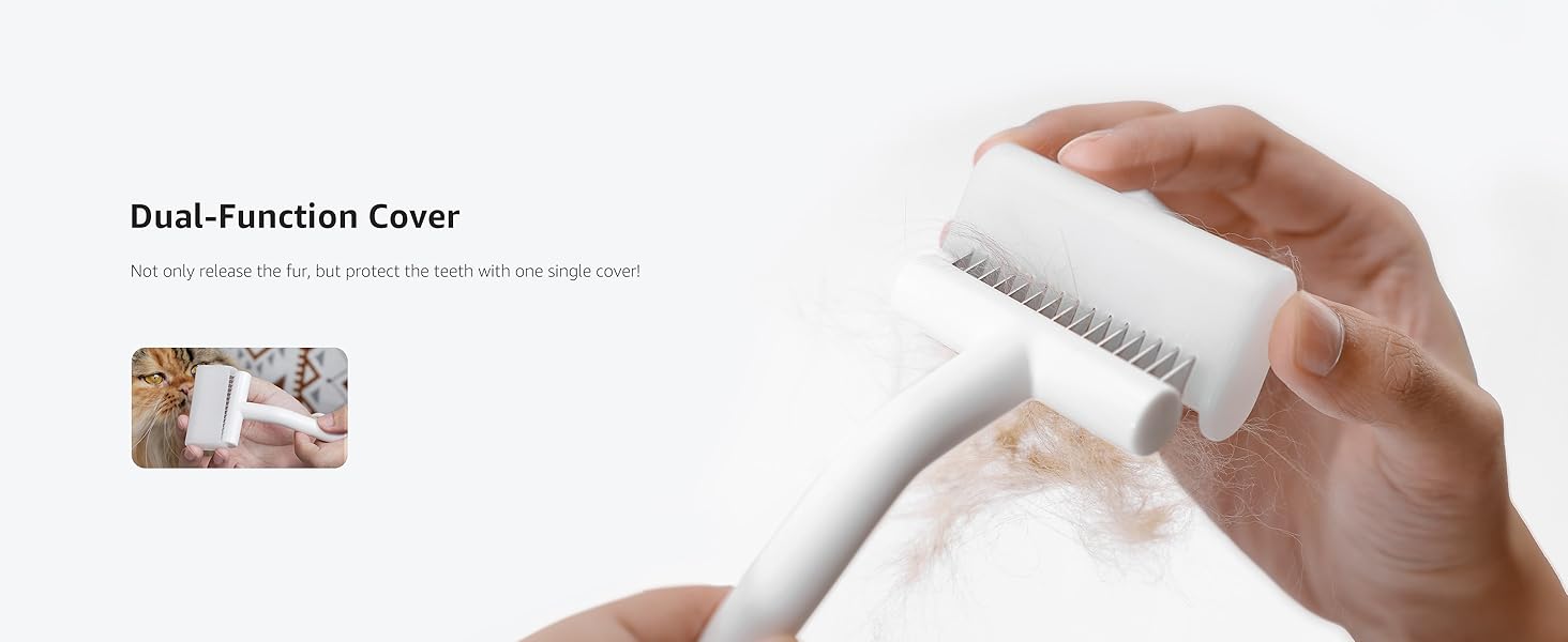 PawRake - щітка для котів та собак на період линьки, для середньої та довгої шерсті, делікатна до шкіри, легка