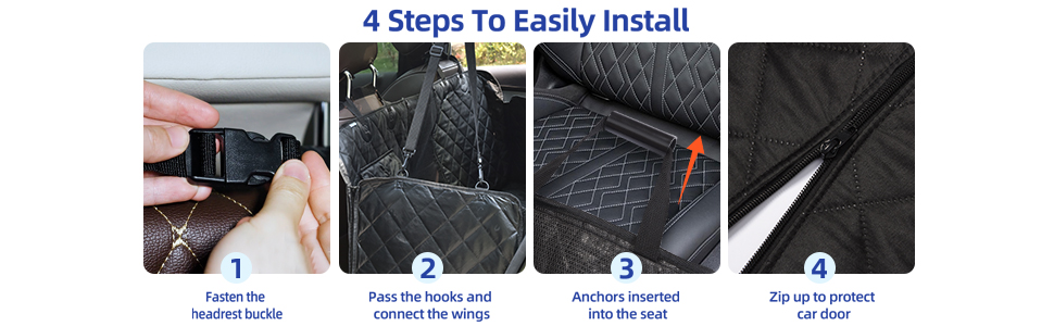 Захисний чохол на заднє сидіння авто для собак Pettycare - водовідштовхуючий, антиковзний та стійкий до подряпин