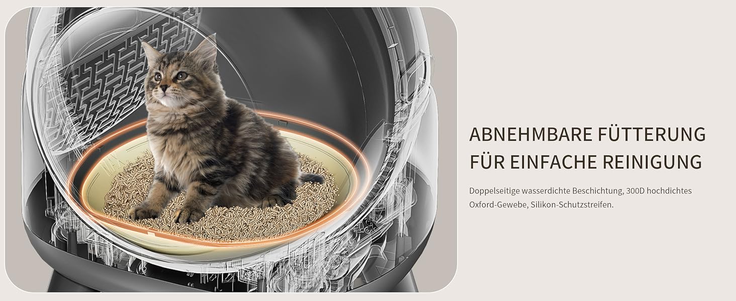 Автоматичний самоочисний лоток для котів на декілька котів з керуванням через додаток, моніторинг здоров'я, з мішком для відходів (1 шт.)