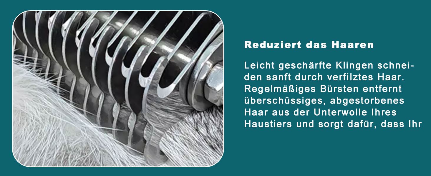 Трімстригуч Coat King для собак та котів - щітка для видалення підшерстка з 14 лезами (S:184*62mm)