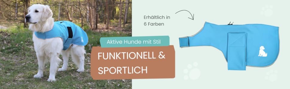 Водонепроможний та вітрозахисний софтшел-дощовик для собак, світло-блакитний, розмір M