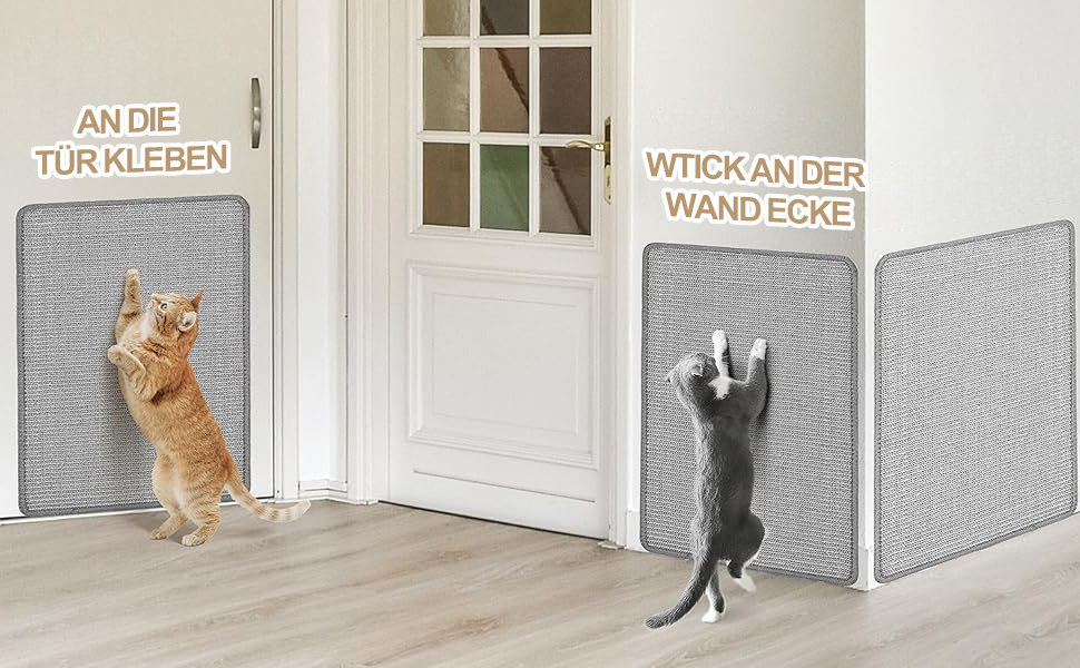 Килимок для котів Graciadeco з сизалю, 60 x 40 см. Захист меблів від подряпин. Сірий