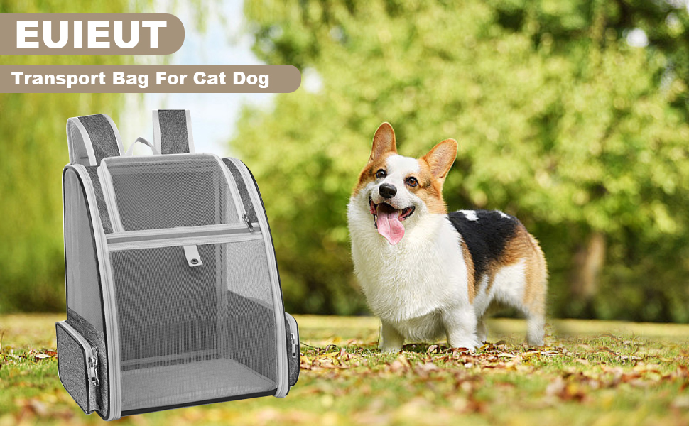 Рюкзак для транспортування домашніх тварин: переноска для кота/собаки 40x32x28 см. Підходить для котів та собак середніх та малих порід (до 5 кг).