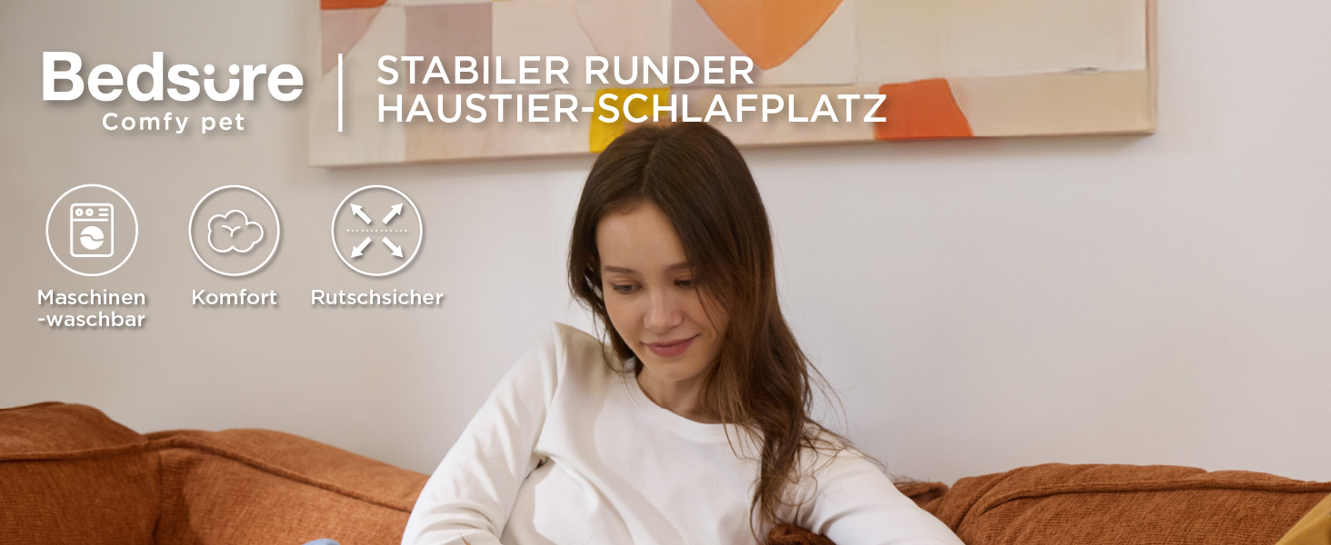 Ліжко для котів BEDSURE, рожеве, 51x48x15 см - м'яке, миється, для котів та маленьких собак