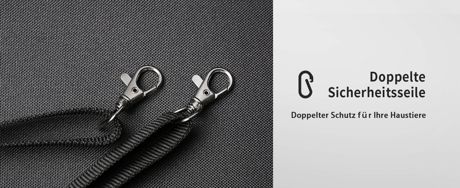 Візок для собак EchoSmile, складаний, до 20 кг, для маленьких та середніх собак та котів, з регульованою ручкою, амортизаторами та знімним чохлом (сірий)