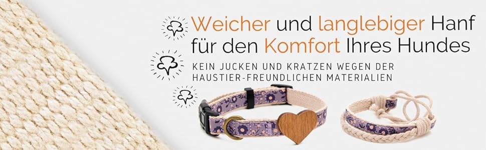 Нашийник для собак Pettsie з серцем та браслетом дружби, регульовані розміри S та M, комфортний дизайнерський льон, міцний та довговічний, чудовий подарунок для любителів собак, фіолетовий 35,6 - 50,8 см (M) фіолетовий