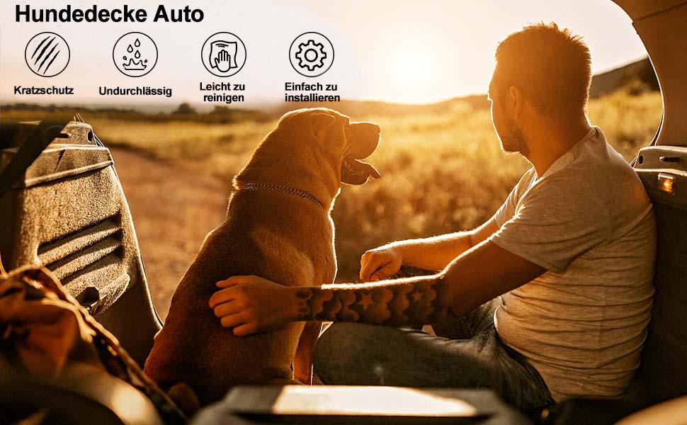 Захист для заднього сидіння авто Caliyo для собак - водовідштовхувальний, стійкий до подряпин, з боковими захистами та оглядовим вікном - універсальний (чорний)