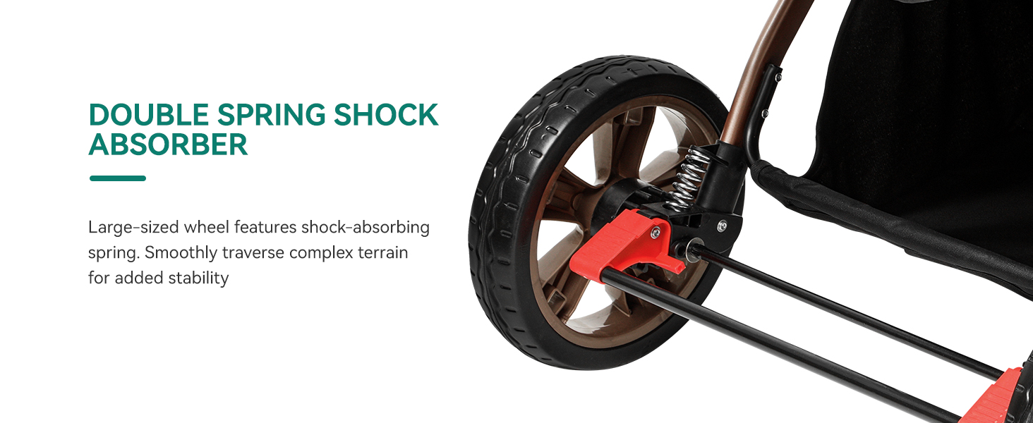 Візок для собак та котів YITAHOME, 22 кг, складання, з кошиком для зберігання, поворотні колеса, сітчасті вікна та двері (Червоний)