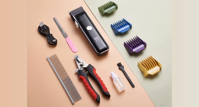Набір для грумінгу собак BarberBoss All-in-One: професійна машинка для догляду за шерстю, тример для собак та котів, QR-9089