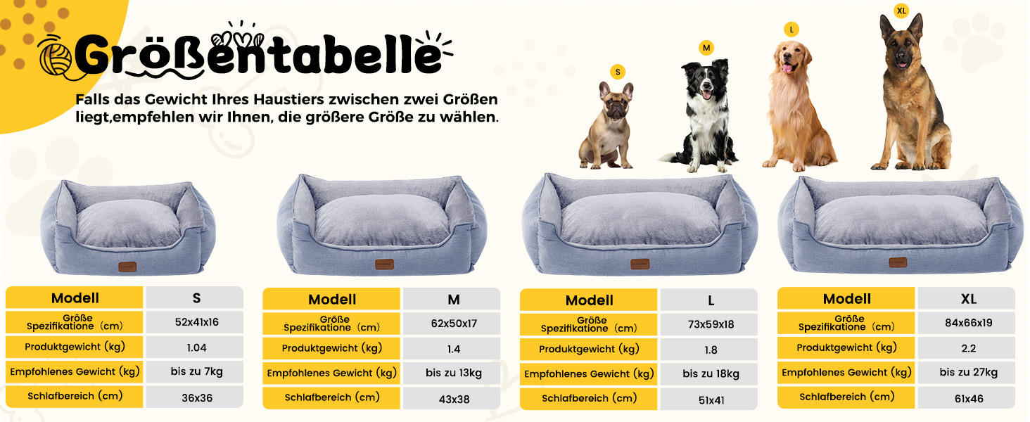 Ортопедичне ліжко для собак маленьких та середніх порід, 52x41x16 см, м'яке та зручне, кошик для собак з високим бортиком, знімний та пральний чохол, неслизьке, світло-сірий, для дому та авто