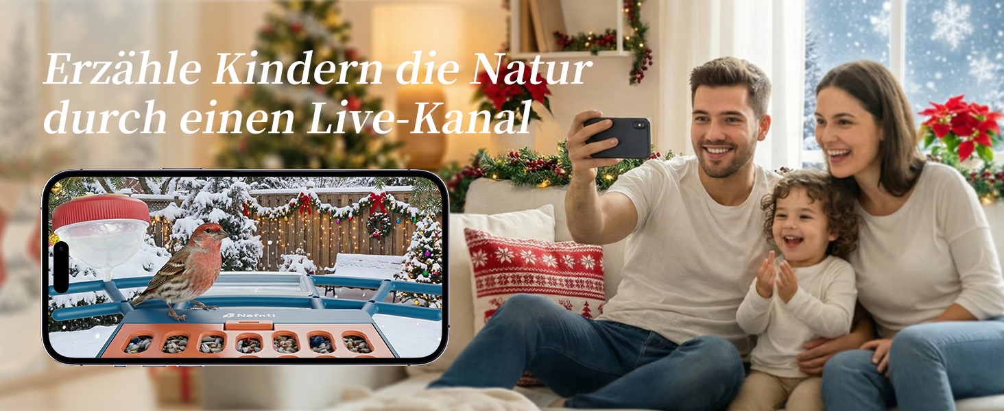 Кормушка для птахів з камерою, AI розпізнавання птахів, 2.4 ГГц/5 ГГц, сонячна, захищена від білок, миттєві сповіщення, 2K камера для заднього двору