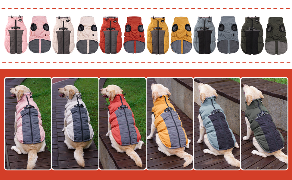 Тепла зимова жилетка для собак Savlot з D-кільцем, бавовна, розмір M, блакитна