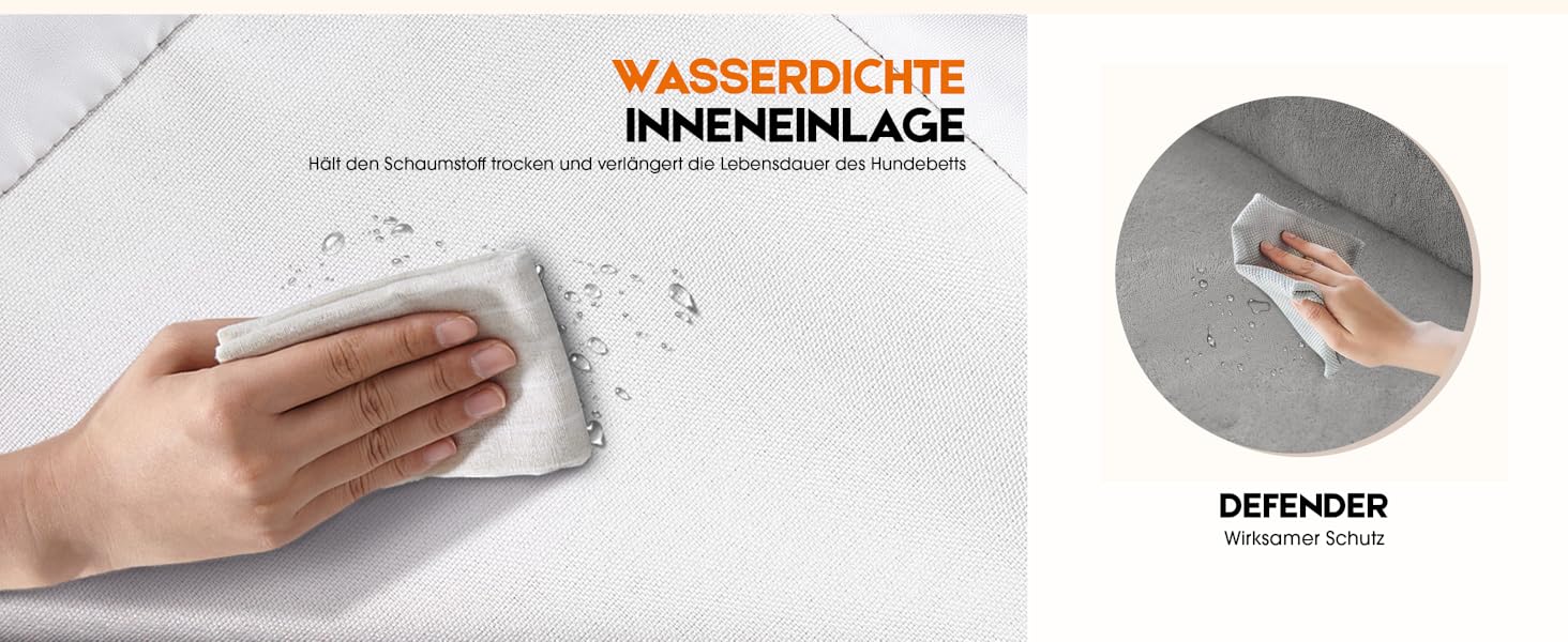 Ортопедичне ліжко для собак великих порід, кошик для собак, що можна прати, з піною у формі яйця, водовідштовхуване ліжко для собак з неслизьким дном та чотиристоронньою подушкою (сірий, 61x91x18 см)