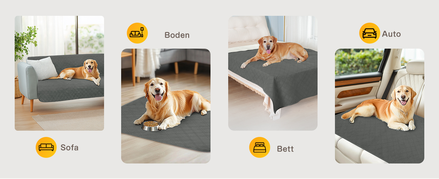 Водонепроникний килимок для собак, диванів та ліжок, захист від шерсті та подряпин, антиковзаюча підстилка для тварин, легко миється, 127x157 см
