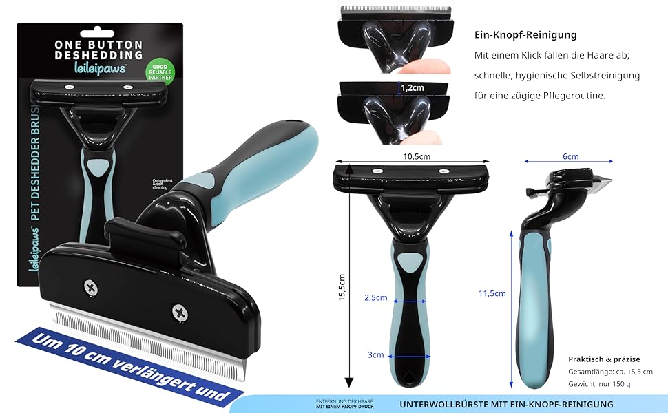 Щітка для собак та котів - для видалення підшерстя та линяння, самоочисна, ергономічна, проти ковзання