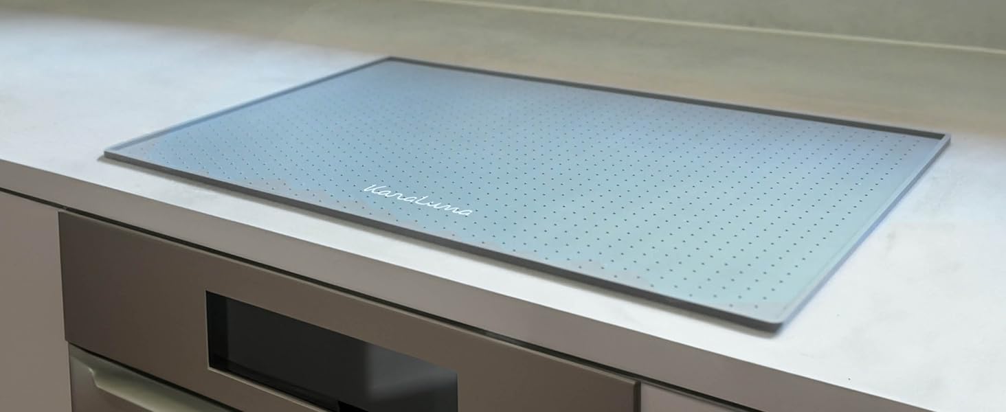 Підставка під посуд KaraLuna Premium Silikon, 60x40 см, прозора, вигнута