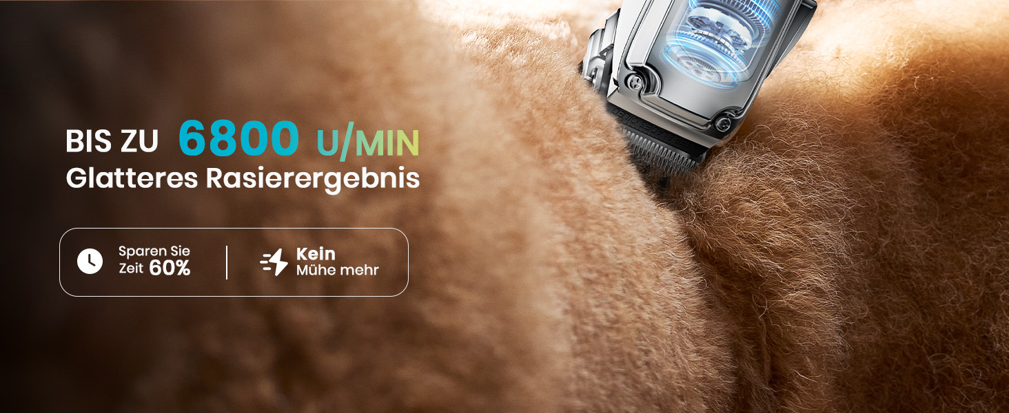 Машинка для стрижки собак з довгим та густим хутром Oneisall Profi Leise: професійна модель з нержавіючою сталею, для собак, котів та коней, час роботи до 4 годин