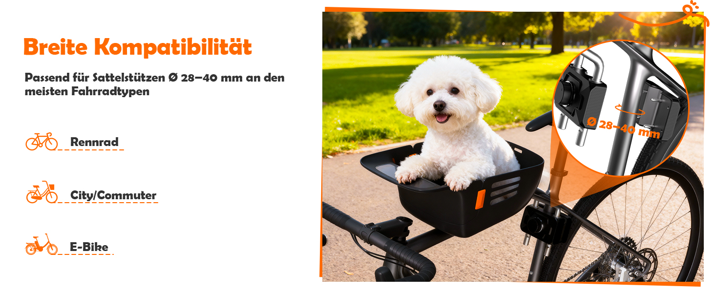 Корзина для собак на велосипед DAISTERN, до 12 кг, водонепроникна, міцна, для малих та середніх собак