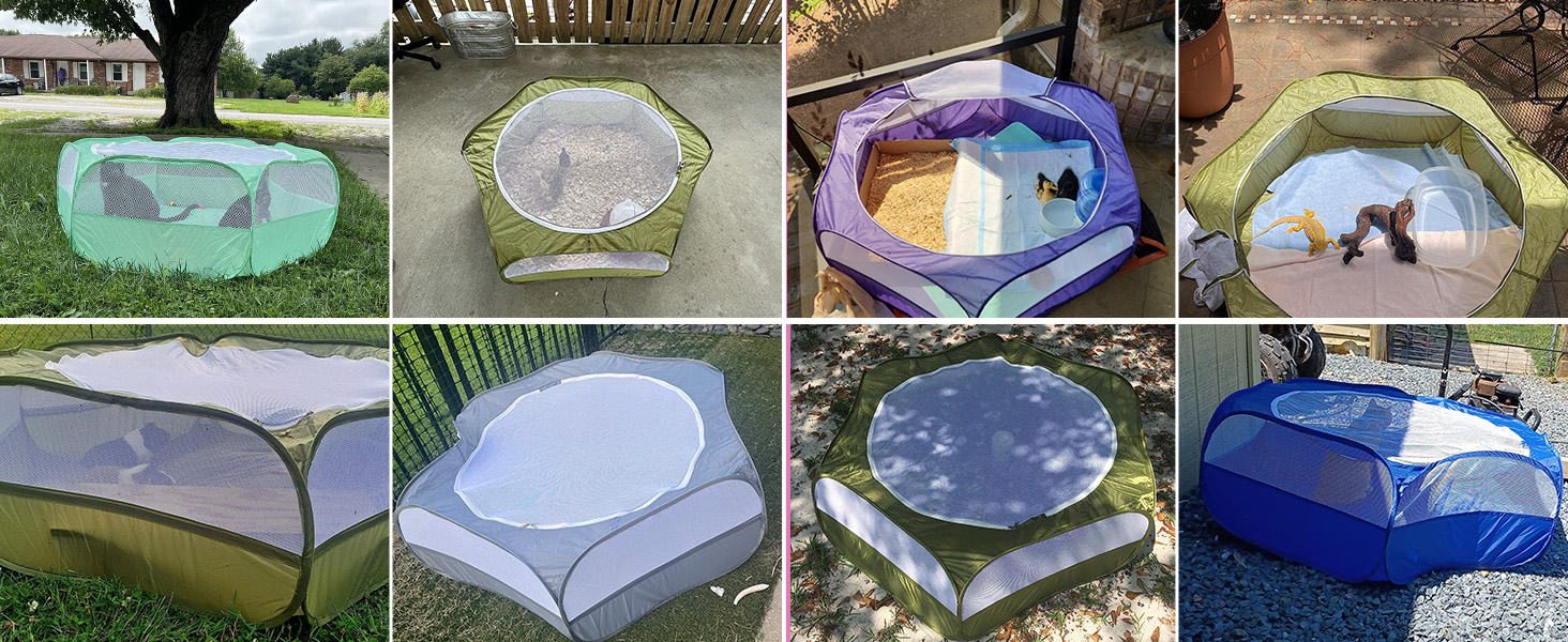 Pawaboo: вольєр для дрібних тварин, складаний, водовідштовхувальний. Підходить для кроликів, курей, кошенят, цуценят, хом'яків. З сіткою, блискавкою та нейлоновим дном – Indigo