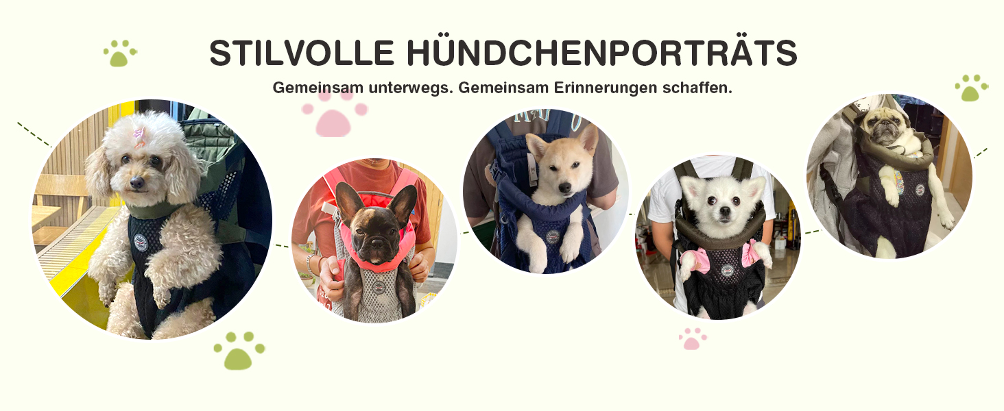 Hunderucksack ALLSOPETS для маленьких собак - Легкий, дихаючий, зручний, з поводком, для подорожей, прогулянок, активного відпочинку (Оливковий, M)