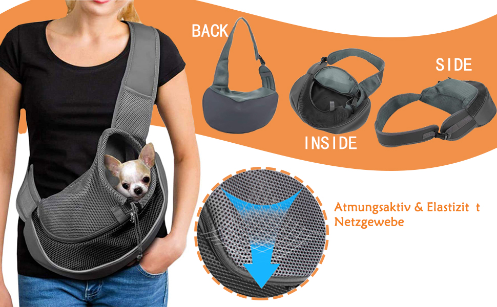 Тканинна переноска для собак та котів, S (0-2 кг), зелена