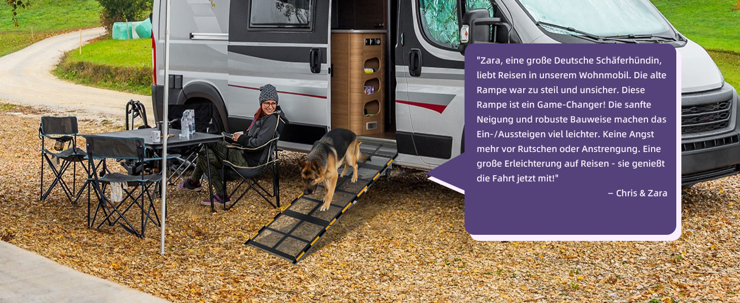 Рампа для собак Extra Lange 190 см – стабільна авторампа для великих собак, для SUV, комбі та автодому, до 90 кг