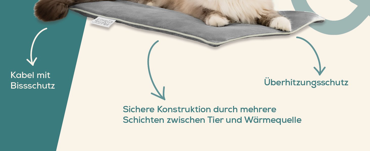 Електричне грільне ліжко Beurer Kira для собак та котів, з таймером, 41 x 34 см, миється при 30°C, зносостійке та водонепроникне