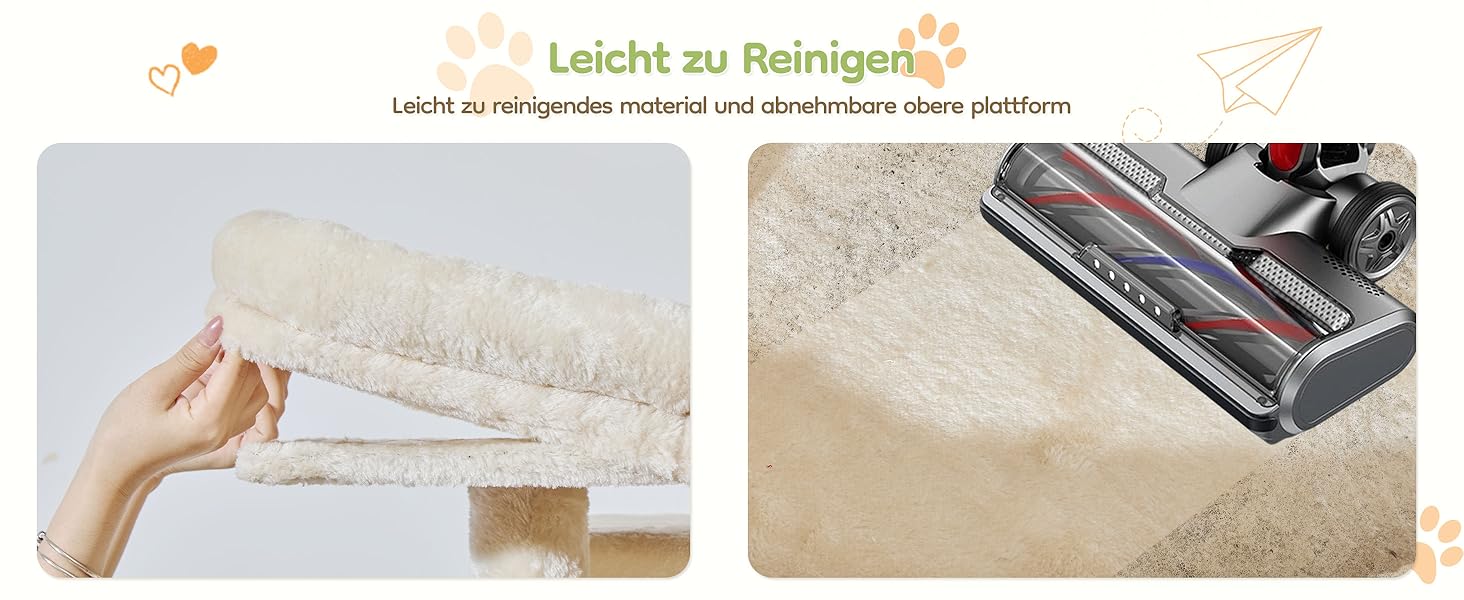 Когтеточка для котів Taoqimiao 183 см, велика, XXL, з будиночком, гамаком, когтеточками, платформою, MS045W (Бежева)