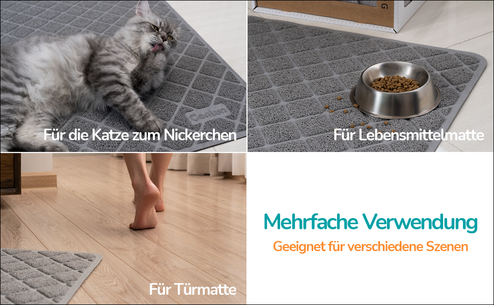 Килимок для котячого туалету Conlun Katzenklo Matte, 119 x 89 см, сітка, водонепроникний, чорний