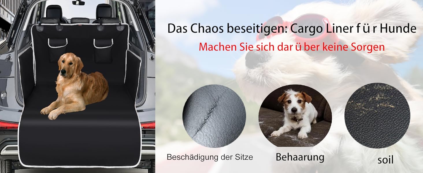 Захист для багажника автомобіля від бруду для собак bytaoqipet, 105x185 см, універсальний, водовідштовхувальний, з боковим захистом, для SUV/Kombi/хетчбек