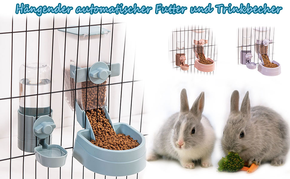 Напувачка для кроликів, свиней, хом'яків та інших дрібних тварин, 482 мл, блакитна