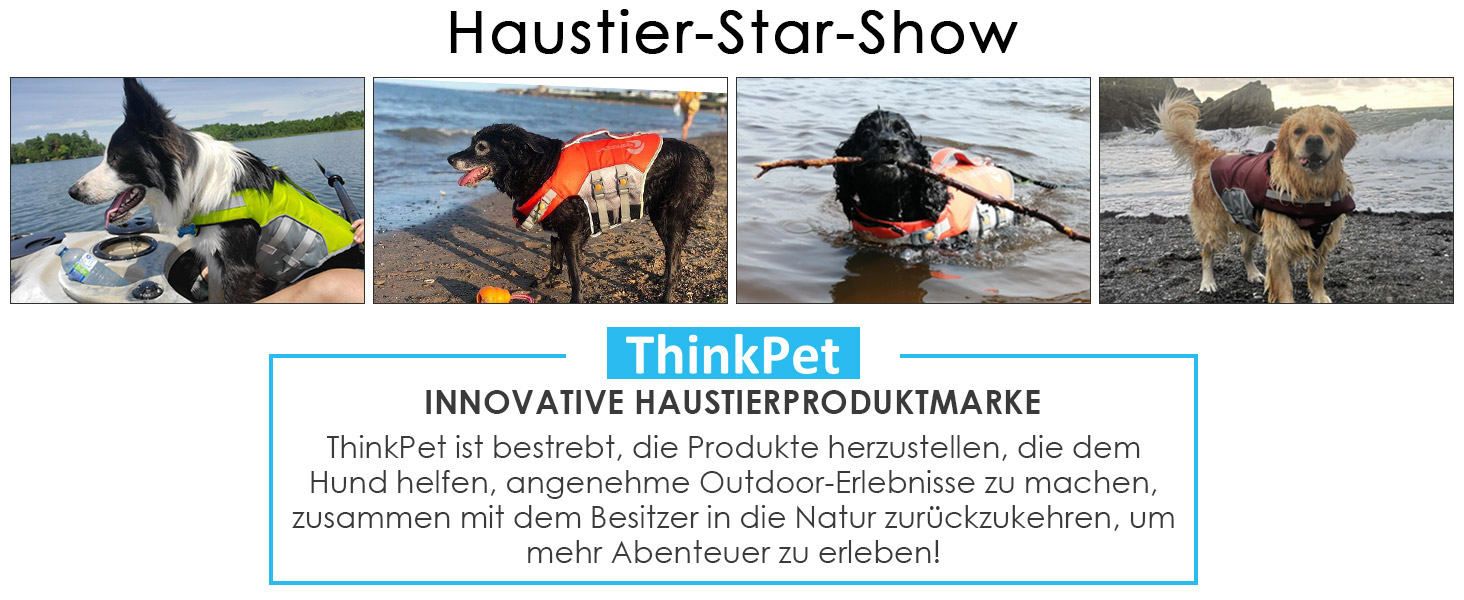 Жилет рятувальний для собак ThinkPet, помаранчевий, розмір L, з регулюванням та світловідбиваючими елементами