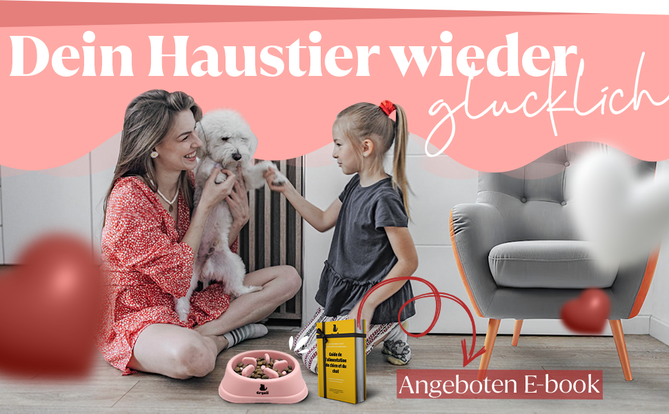 Миска для собак від ковтання велика | Повільне та здорове харчування, Slow Feeder, сприяє травленню, запобігає блювоті, неслизьке дно, миска для собак, для великих та XXL собак