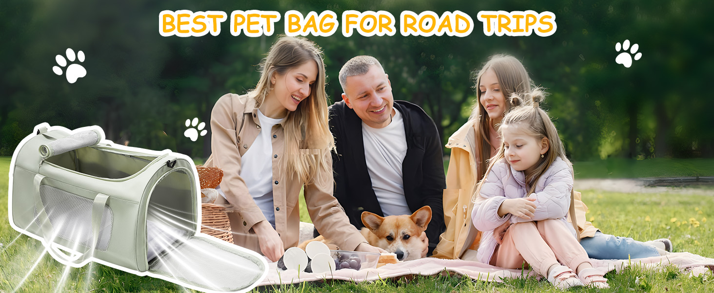 Транспортна переноска для котів та собак великих порід, XL, 53x36x34 см, зелена