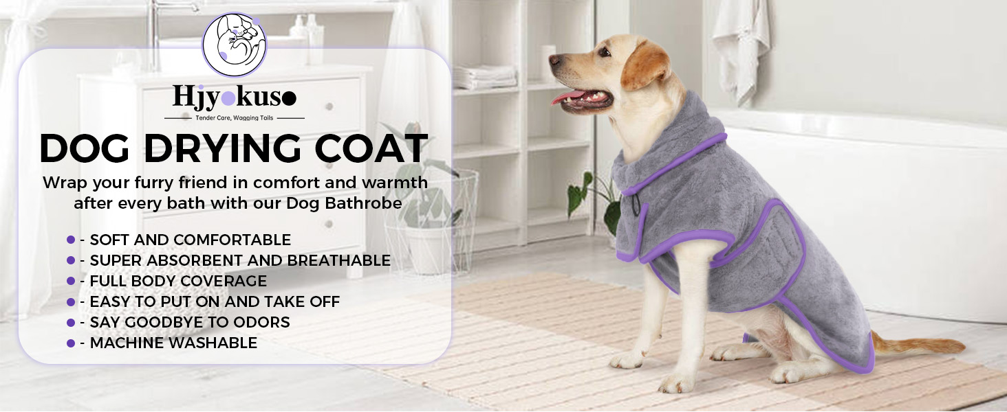 Рушник для собак, халат для собак маленьких, середніх та великих порід, швидковисихаючий рушник з мікрофібри, халат для собак з клямками та регульованими стяжками (XS, сірий)