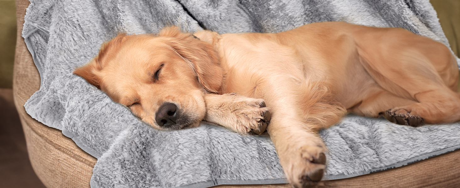 М'яка флісова підстилка для собак і котів Nobleza, 160 x 120 см, світло-сіра