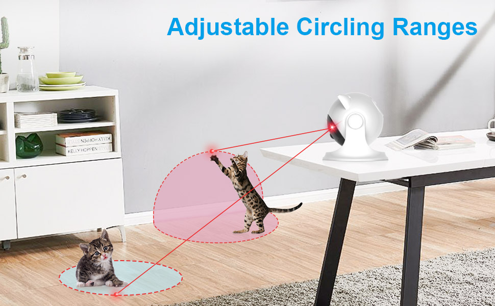 Автоматичний лазерний іграшковий пристрій для котів та цуценят VOVIGGOL, USB-зарядка, регульовані зони, інтерактивна мисливська іграшка для тварин