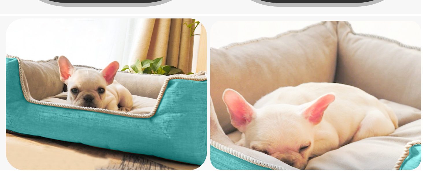 Ортопедичне ліжко для собак та котів PETCUTE, зелене, 50х40х17 см