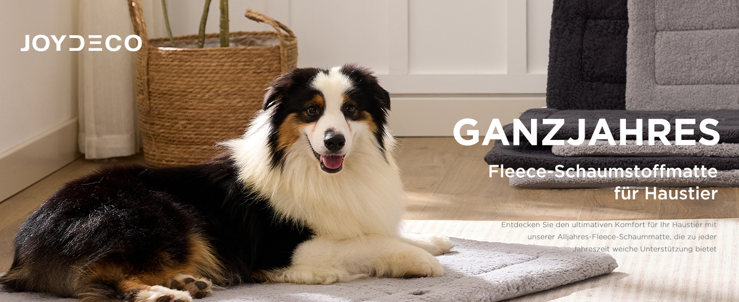 Килимок для собак Joydeco 74x53 см - двосторонній, з флісу, для переносок та кліток. Підходить для середніх та маленьких собак. Темно-сірий колір