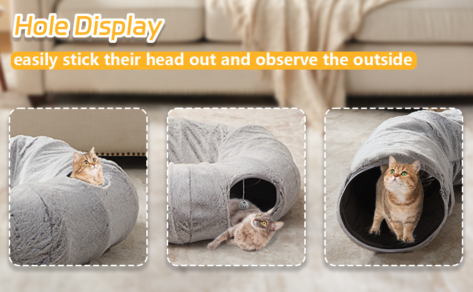 Кігтеточка-бункер для котів WINDRACING - зручне та миле ліжко-бункер з круглим знімним килимком, іграшка для кошенят/цуценят/кроликів, сірого кольору