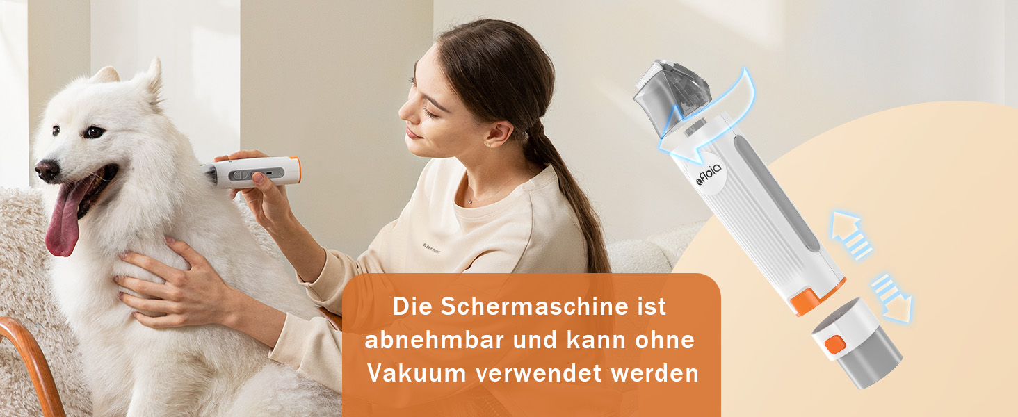 Професійна машинка для стрижки собак Afloia з пилососом, комплект догляду за домашніми тваринами, тиха машинка для собак та котів, професійна машинка для стрижки собак з 7 інструментами, об'єм 1.5л