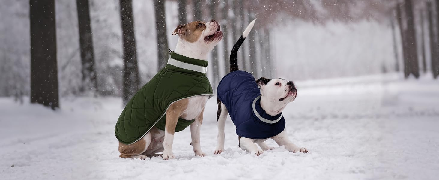 Зимовий теплий одяг для собак середнього розміру, водонепроникний флісовий одяг, куртка для собак з отвором для шлейки, відбиваючий зимовий одяг, в клітинку, зелений, розмір M