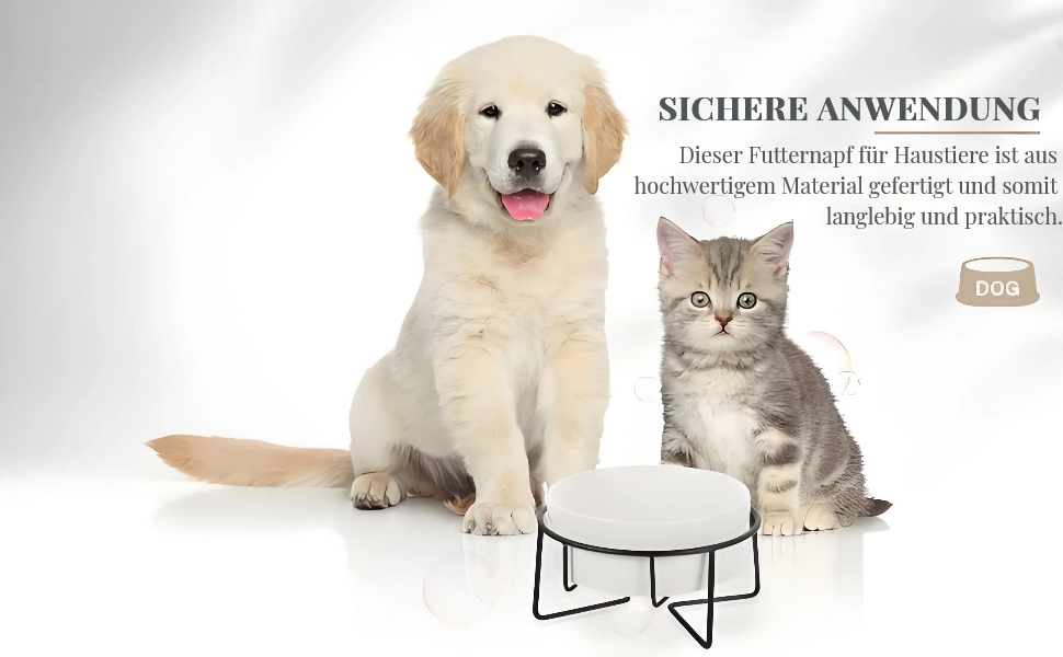 Миска для котячого корму POPETPOP з піднятою конструкцією та неслизьким дном, 14.5x8.5 см