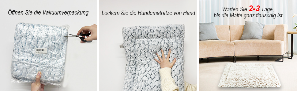 Лежанка для собак середніх порід 75x50 см, м'яка, з коротким ворсом, антиковзаюча, в стилі мармуру, хакі