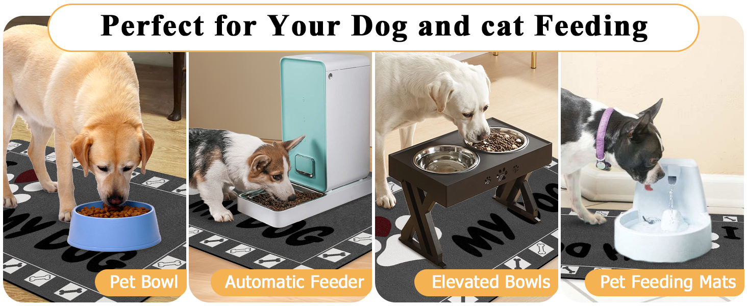 Підкладка під годівницю для собак та котів, 30 x 50 см, сіра, нековзна