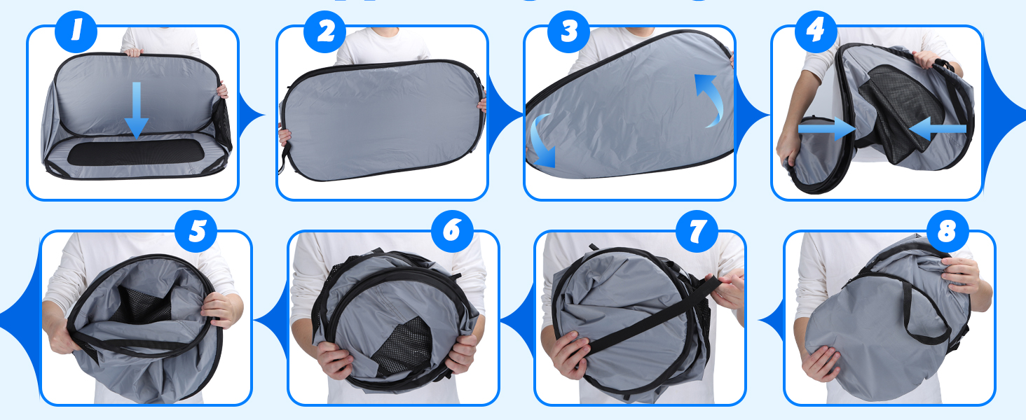 Переносний вольєр для собак та котів у машину, розкладний вольєр для тварин, 93x54x54 см