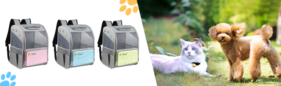 Hunderucksack ALLSOPETS для котів та маленьких собак, жовтий - складний, з матом для подорожей